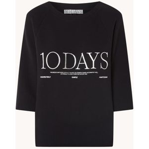 10DAYS Beach sweater in biologische katoenblend met logoprint
