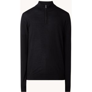 Reiss Blackhall fijngebreide pullover van merinowol met halve rits