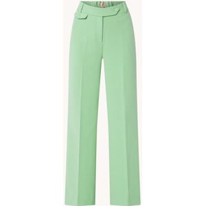 JOSH V Lara high waist straight fit pantalon met persplooi