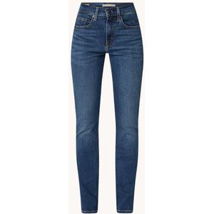 Levi's 724 high waist slim fit jeans met donkere wassing