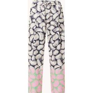 Essentiel Antwerp Firm high waist wide fit pantalon met print