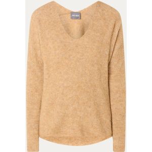 Mos Mosh MMThora fijngebreide pullover in alpaca wolblend met V-hals