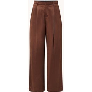 Vanilia High waist wide fit pantalon van satijn