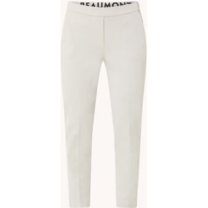 Beaumont Charlie high waist slim fit cropped pantalon met lurex en persplooi