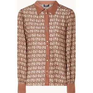 Liu Jo Camicia blouse van zijde met grafische print