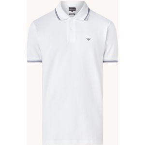 Emporio Armani Regular fit polo van piqué katoen met getipte boorden