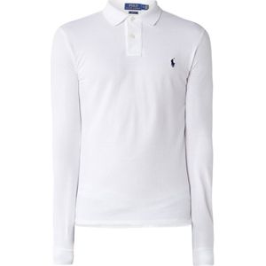 Ralph Lauren Slim fit polo van piqué katoen met lange mouw