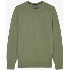 Marc O'Polo Fijngebreide pullover in scheerwolblend met logo