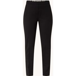 Beaumont Charlie mid waist slim fit cropped pantalon met persplooi