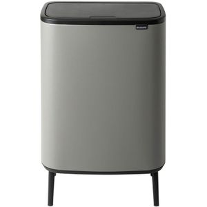 Brabantia Bo Touch Bin Hi Prullenbak - 2 x 30 liter - Afvalscheiding - Mineral Concrete Grey