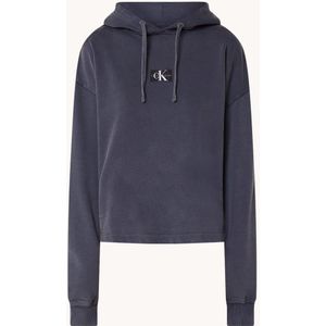 Calvin Klein Cropped hoodie met logo en stretch