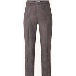 Aaiko Parene high waist slim fit cropped pantalon met krijtstreep en steekzakken