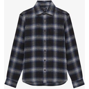 Reiss Crosby regular fit overshirt in wolblend met ruitdessin