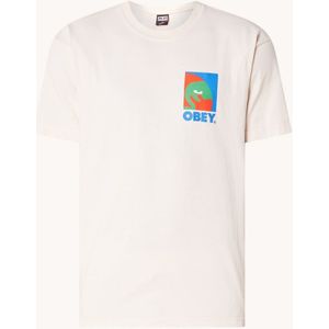 Obey T-shirt met logo- en backprint
