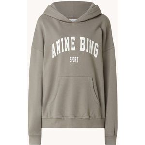 Anine Bing Harvey oversized hoodie van biologisch katoen met logoprint