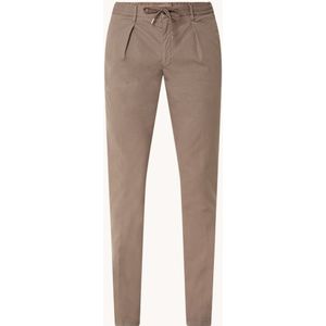 Profuomo Slim fit chino met ribstructuur en steekzakken