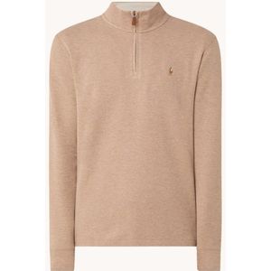 Ralph Lauren Fijngebreide pullover met halve rits en logoborduring