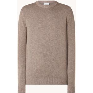 Profuomo Fijngebreide pullover met ronde hals