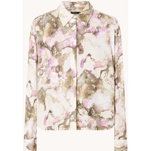 Claudia Sträter Blouse met tie-dye dessin en structuur