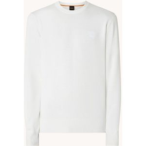 HUGO BOSS Kanovano fijngebreide pullover in kasjmierblend met logo