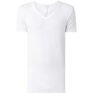 Hanro T-shirt met V-hals in uni