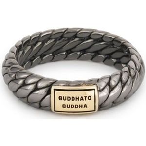 Buddha to Buddha Ben XS ring van zilver met detail van 14 karaat goud