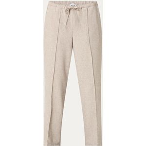 Modström Kalem mid waist straight fit pantalon in linnenblend met steekzakken