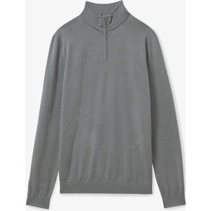 Reiss Blackhall fijngebreide pullover van merino wol met halve rits