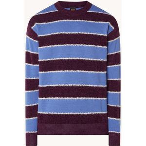 HUGO BOSS Alpert fijngebreide pullover met streepprint