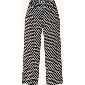 Whistles High waist wide fit culotte met grafische print