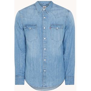 Levi's Barstow Western regular fit overhemd van chambray met stretch