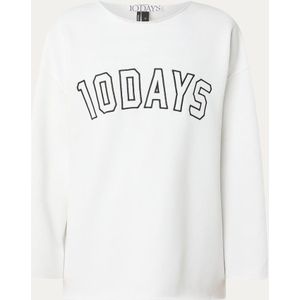 10DAYS Oversized sweater met logoborduring