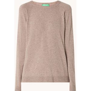 Benetton Fijngebreide pullover in kasjmierblend met ronde hals