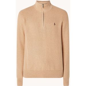 Ralph Lauren Fijngebreide pullover met halve rits en logoborduring