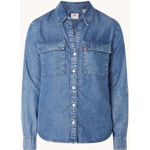 Levi's Blouse van denim met borstzakken