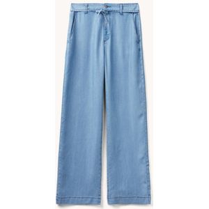 Benetton High waist loose fit pantalon van chambray