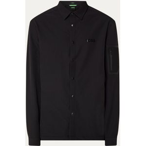 HUGO BOSS B_Lite_L regular fit overshirt met logo en ritszakken