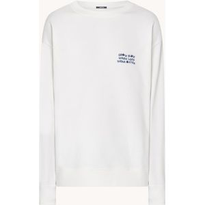 Denham Indigo sweater met front- en backprint