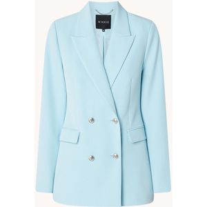 NIKKIE Famke double-breasted blazer met schoudervulling en klepzakken