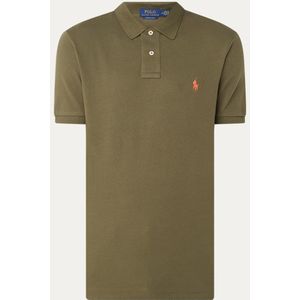 Ralph Lauren Custom slim fit polo van piqué katoen met logoborduring