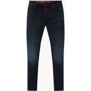 HUGO BOSS Hugo 634 tapered fit jeans met donkere wassing