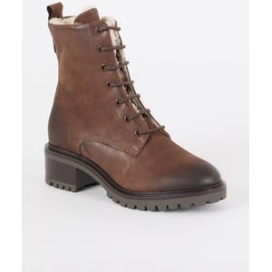 Dune London Paniz veterboot van nubuck met teddy voering