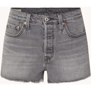 Levi's 501 High waist straight fit korte broek van denim met gekleurde wassing