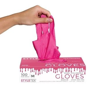 Styltek - Vinyl - Handschoenen - Roze - Poeder- en Latexvrij - 100st