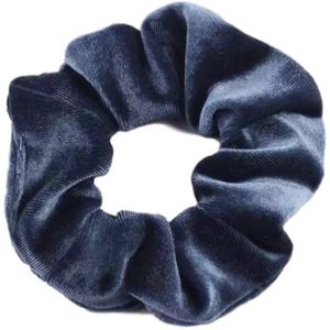 Scrunchie Velvet Grijsblauw