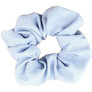 Scrunchie Geruit Lichtblauw/Wit