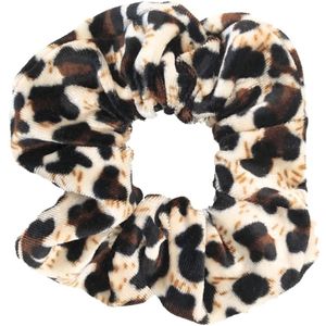 Scrunchie Velvet Leopard