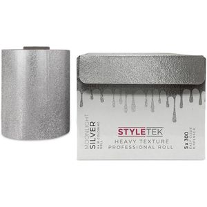 StyleTek - Embossed Aluminium Folie - Moonlight Silver - 100 Meter