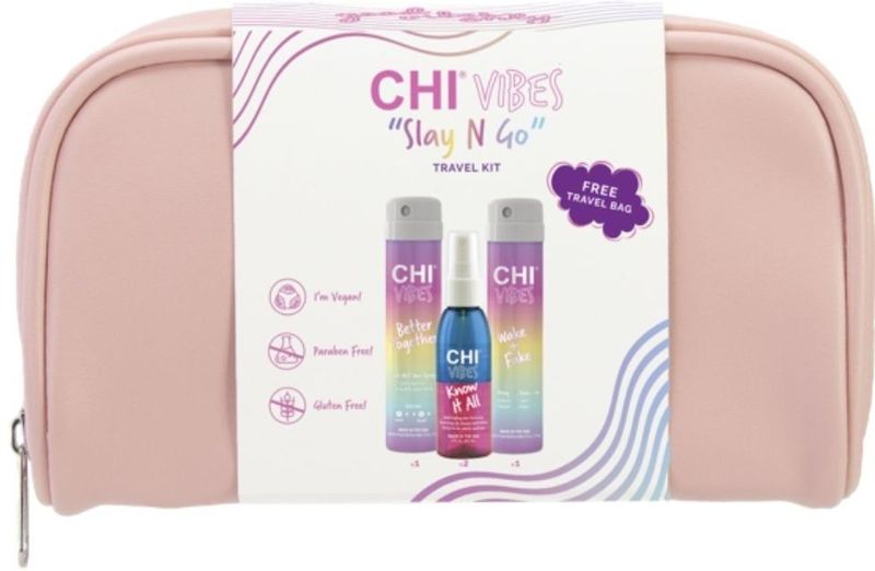 CHI - Vibes Slay N Go - Travel Kit - Roze - Haarlak