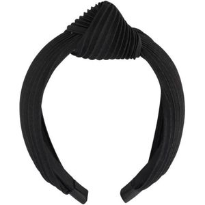Haarband Knoop Rib Zwart